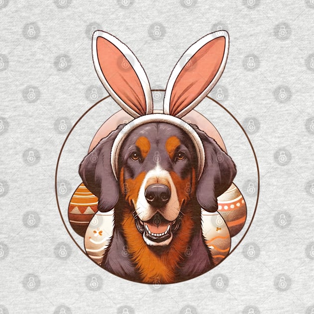 Bavarian Mountain Scent Hound in Bunny Ears Easter Delight by ArtRUs